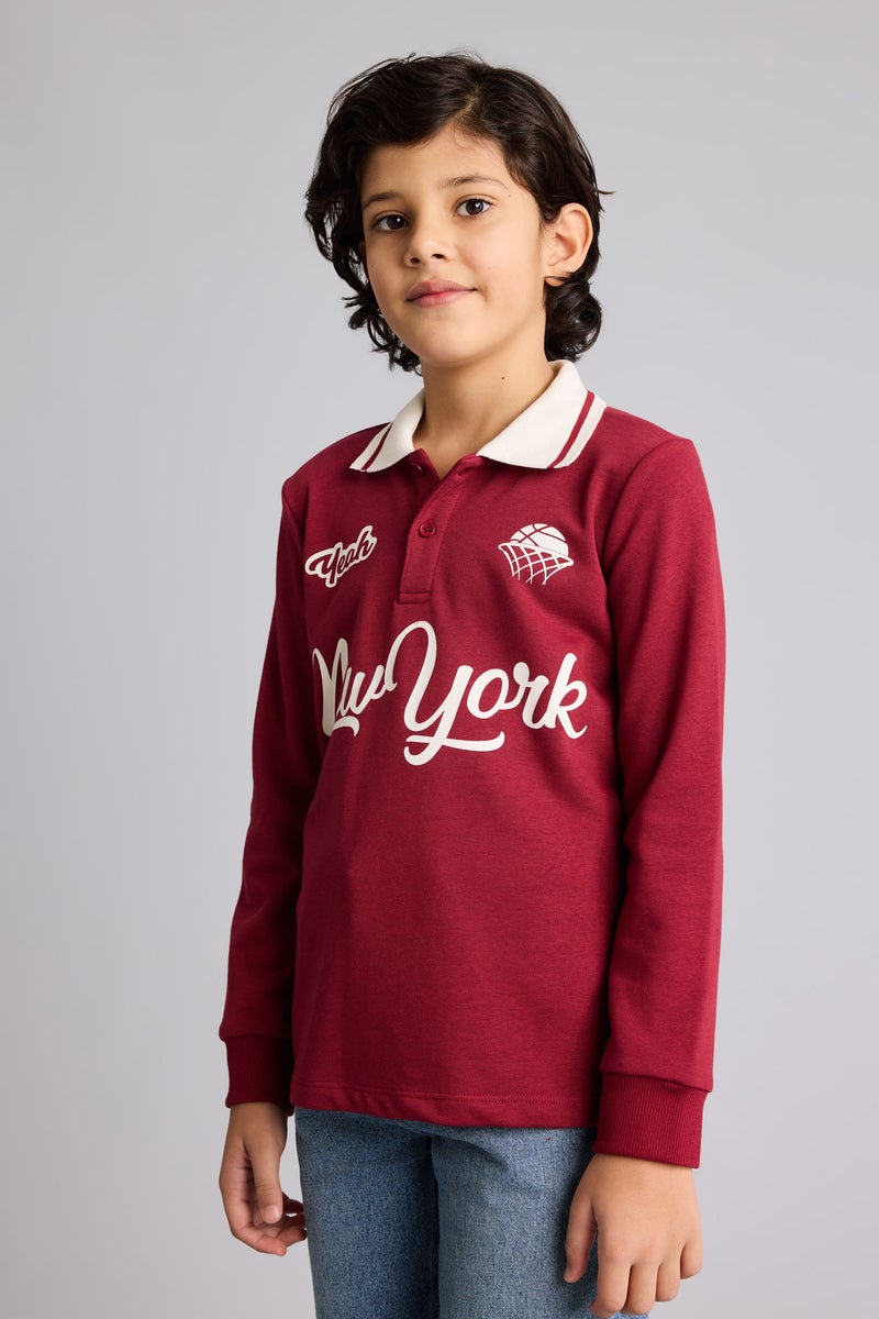 ديفاكتو تيشيرت بولو مطبوع أولادي - Image 3